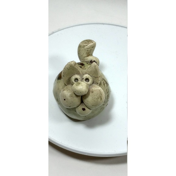 Vintage Cat Kitten Clay Anthropomorphic Figure Folkies (b9) - Picture 6 of 6